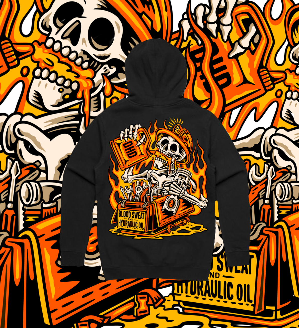 Flaming Fitter Men’s Hoodie